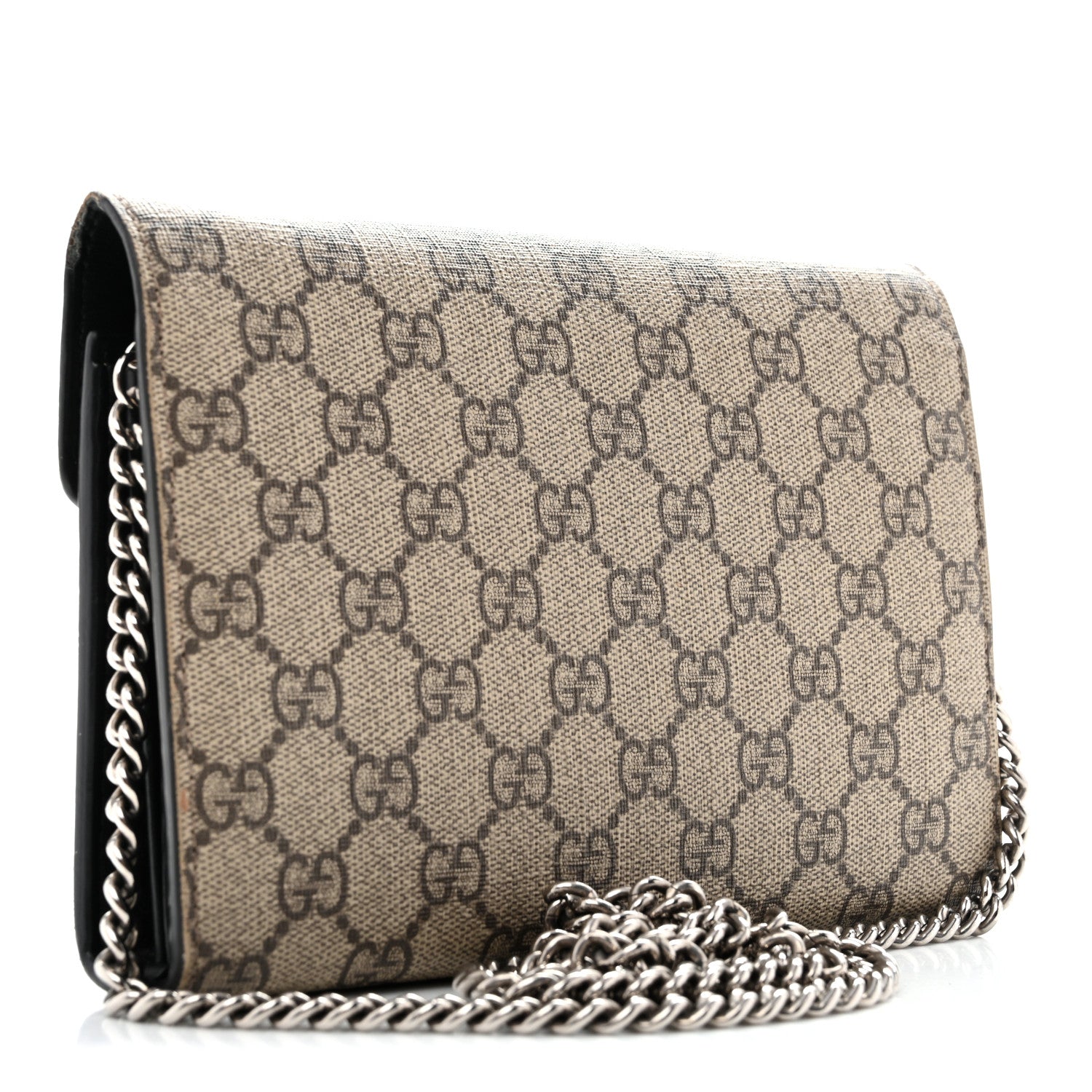 Gucci GG Supreme Monogram Mini Dionysus Chain Wallet Beige Black 2 of 13