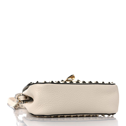 Valentino Garavani Grainy Calfskin Small Rockstud Top Handle Bag Light Ivory 4 of 8