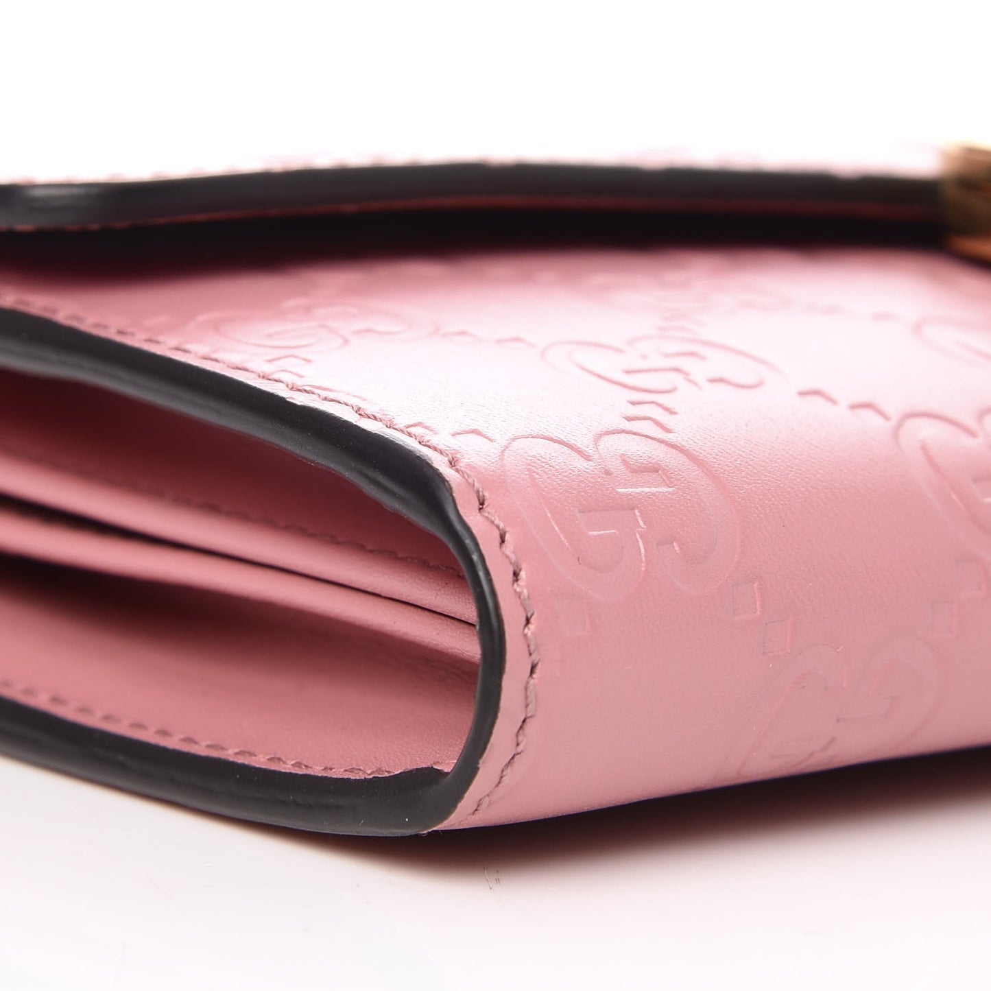 Guccissima Signature Icon Continental Wallet Carmine Rose