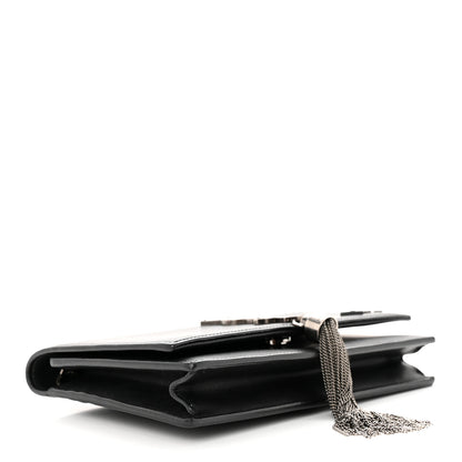 Saint Laurent Smooth Calfskin Classic Monogram Pins Kate Tassel Chain Wallet Black 4 of 14