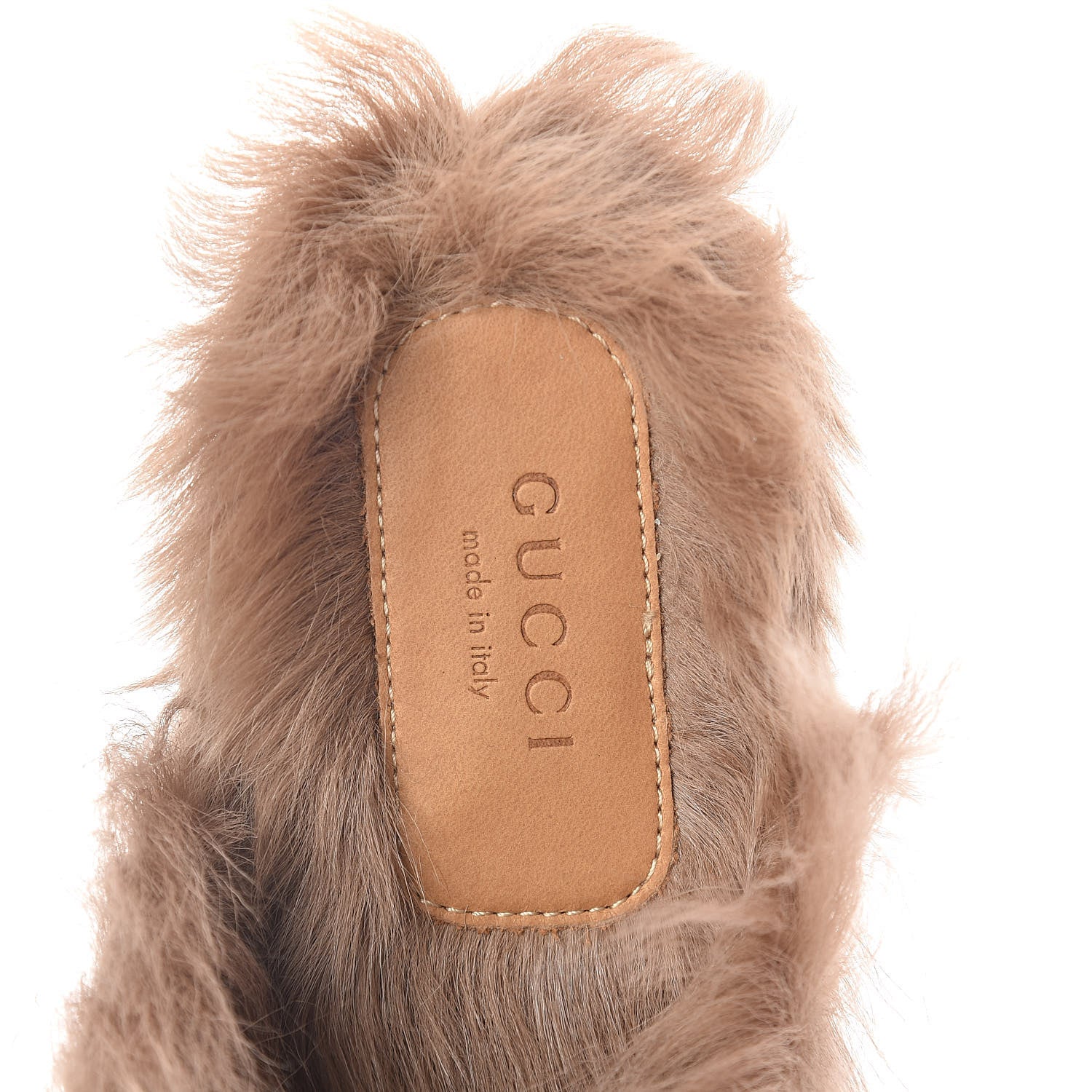 Gucci Calfskin Lambswool Tiger Embroidered Womens Princetown Slippers 36.5 Black 5 of 8