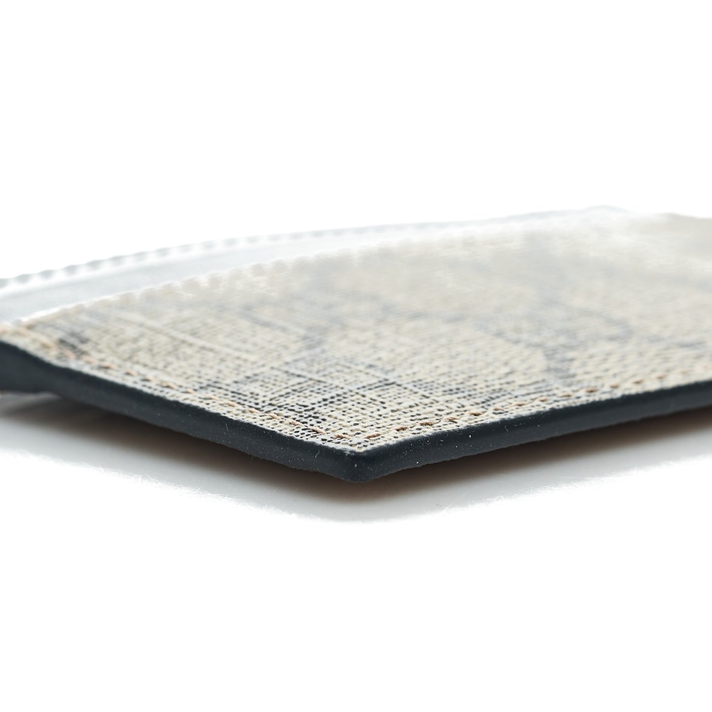 GG Supreme Monogram Calfskin Card Holder Beige Black