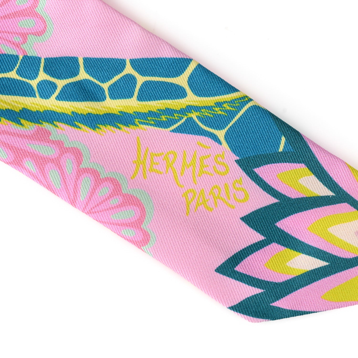 Hermes Silk The Three Graces Twilly Rose Bonbon Canard 2 of 4