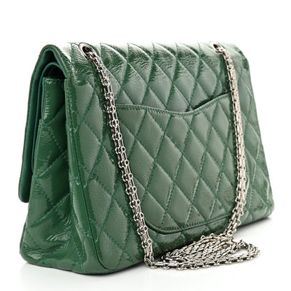 Chanel Distressed Patent Quilted 2.55 Reissue 227 Flap Green 3 of 10