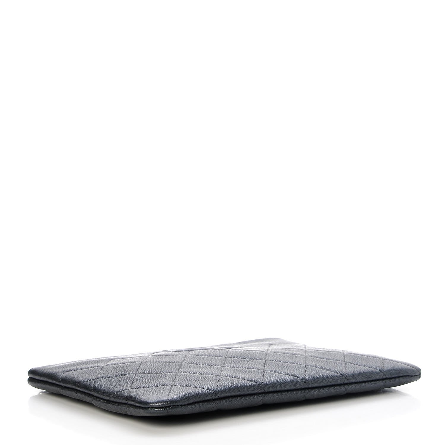 Chanel Metallic Caviar Quilted Medium Maxi CC Cosmetic Case Black 4 of 7
