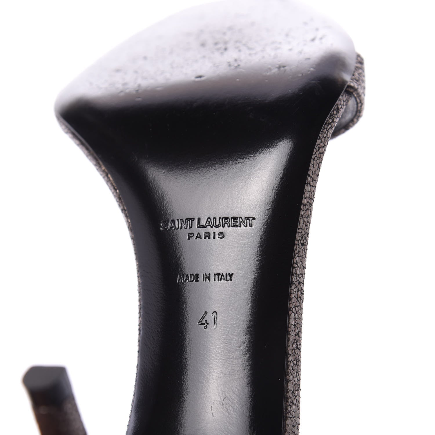 Saint Laurent Evora Amber 105 Astrap Sandals 41 Gunmetal 9 of 10