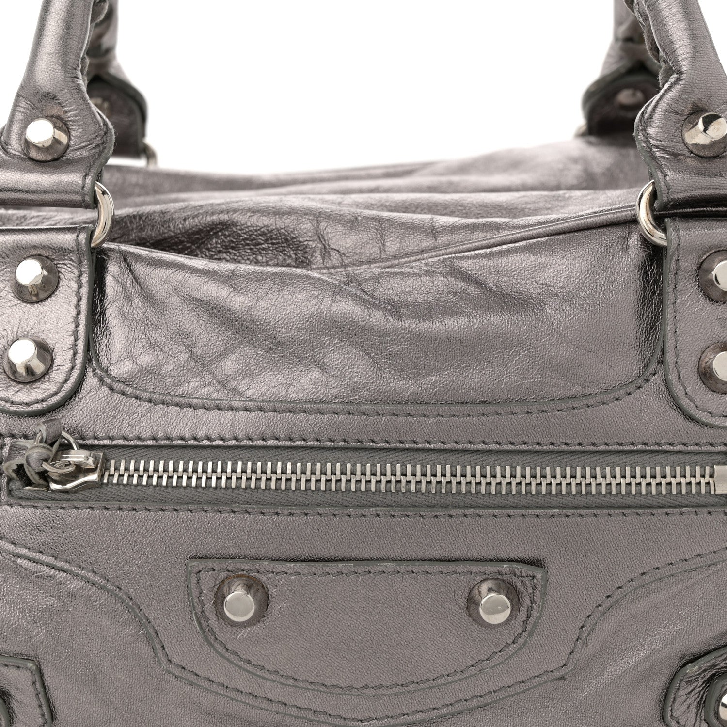 Balenciaga Agneau Classic Hardware Box Bag Metallic 9 of 13