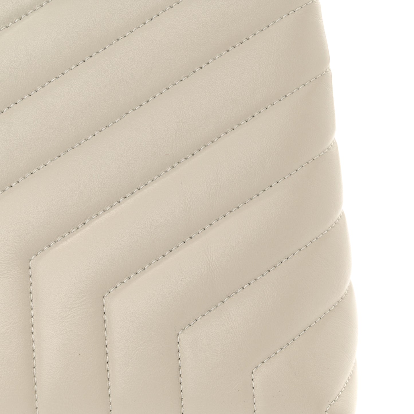 Calfskin Y Quilted Monogram Medium Loulou Chain Satchel Crema Soft