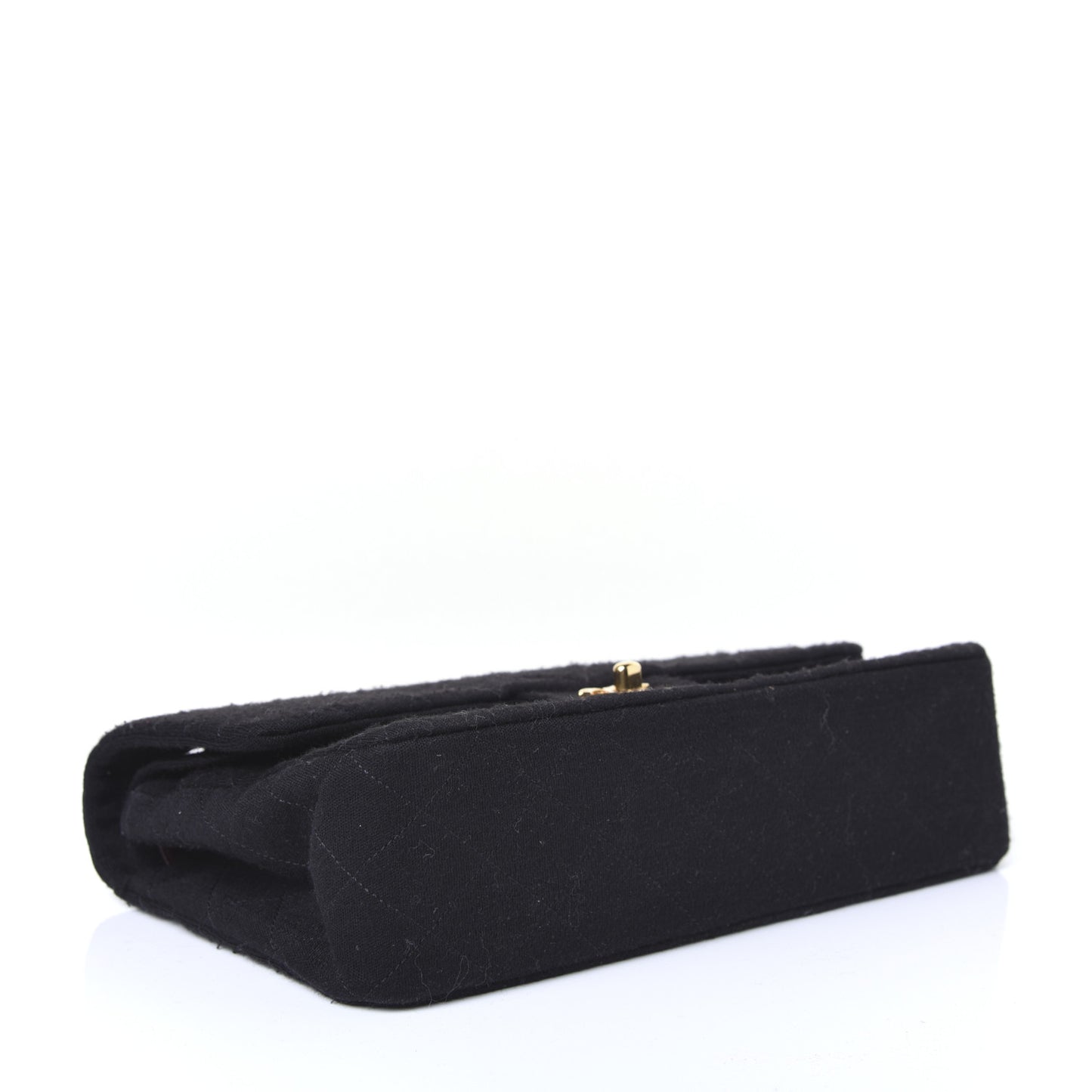 Jersey Quilted Medium Double Flap Black