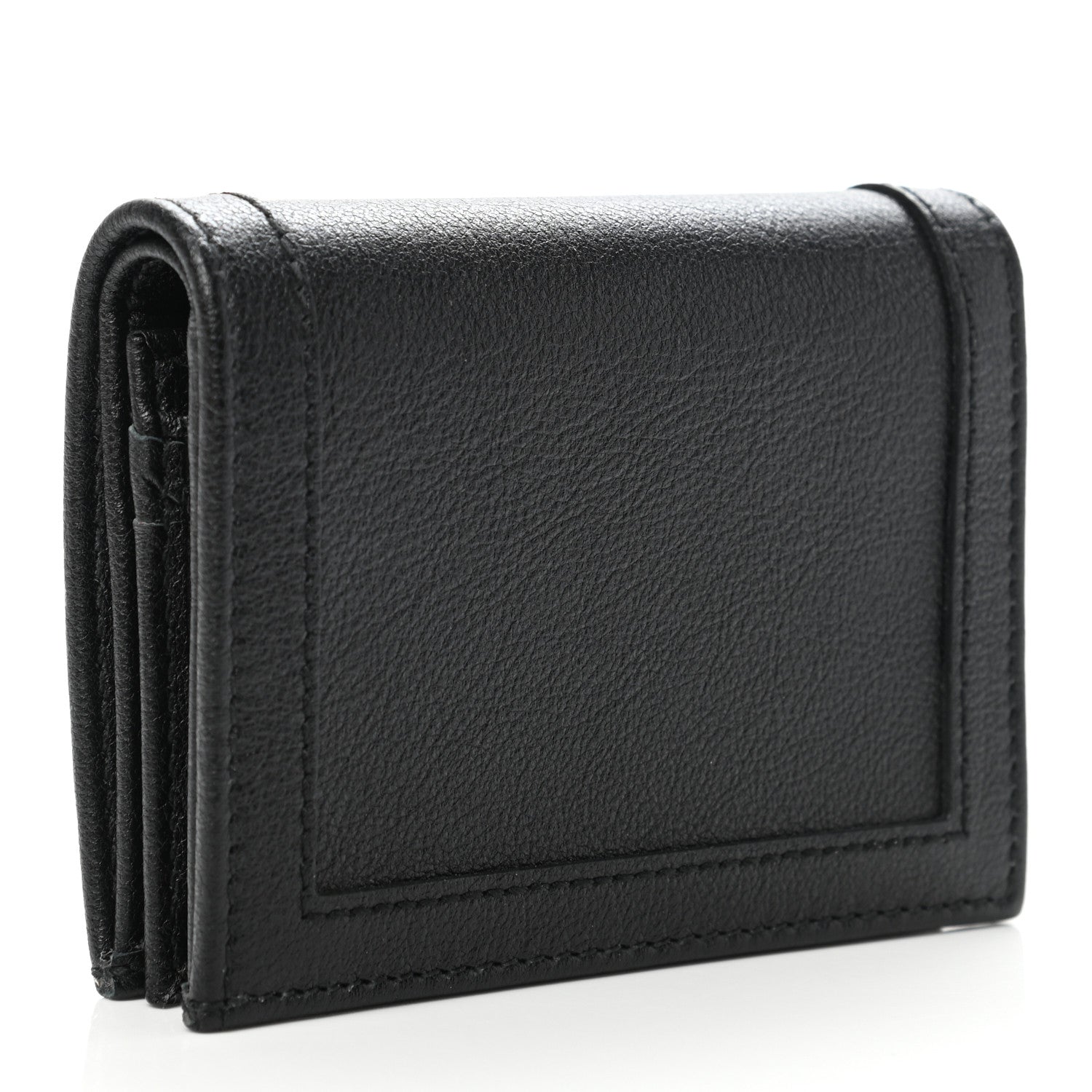 Gucci Wonka Grain Calfskin Diana Card Case Wallet Black 3 of 9