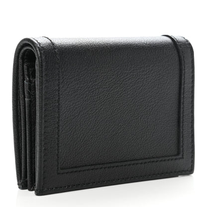 Gucci Wonka Grain Calfskin Diana Card Case Wallet Black 3 of 9