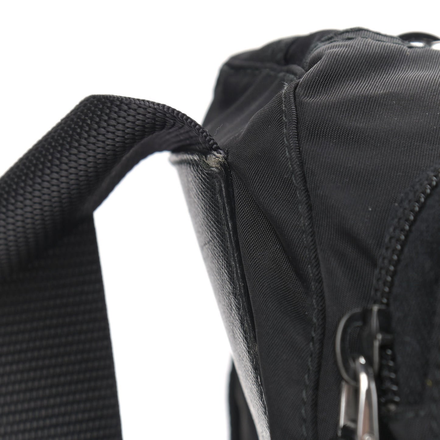 Nylon Vela Messenger Bag Black