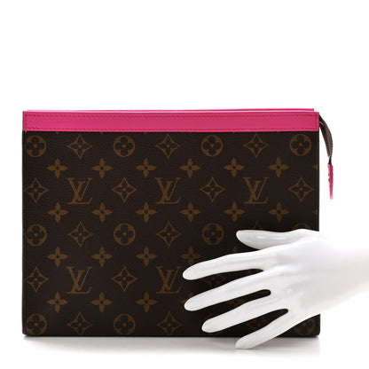 Louis Vuitton Monogram Macassar Pochette Voyage MM Fuchsia 2 of 6