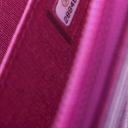 Chanel Caviar Quilted Boy Zip Around Coin Purse Wallet Fuchsia 7 of 8