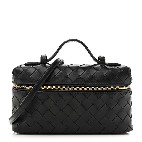 Calfskin Intrecciato Bang Bang Vanity Case Black