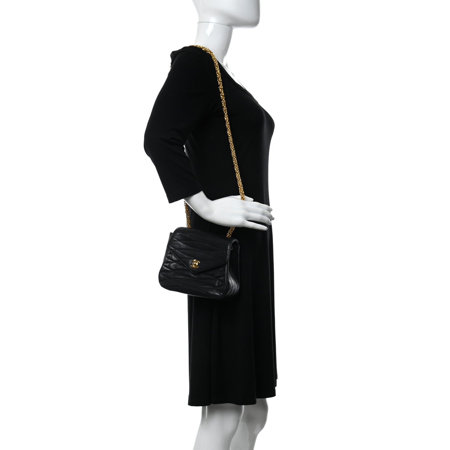 Chanel Lambskin Quilted Small Single Flap Black 2 of 11