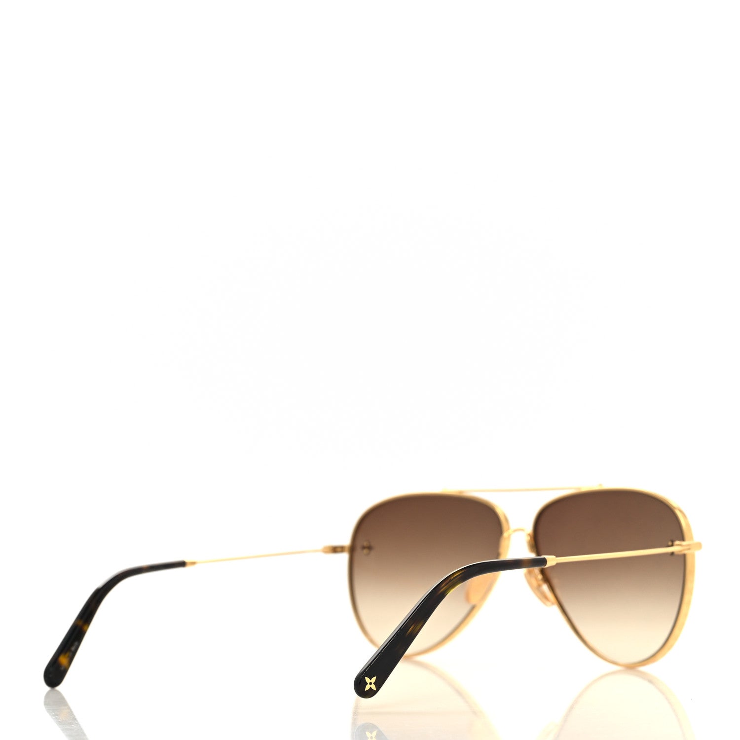 Louis Vuitton Metal The LV Pilot Sunglasses Z1620U Gradient Brown Monogram 4 of 7