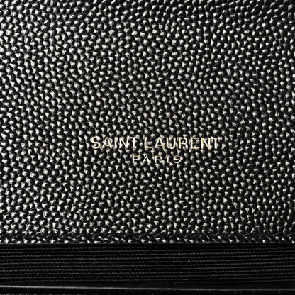 Saint Laurent Grain De Poudre Medium Classic Monogram Kate Satchel Black Black 6 of 11