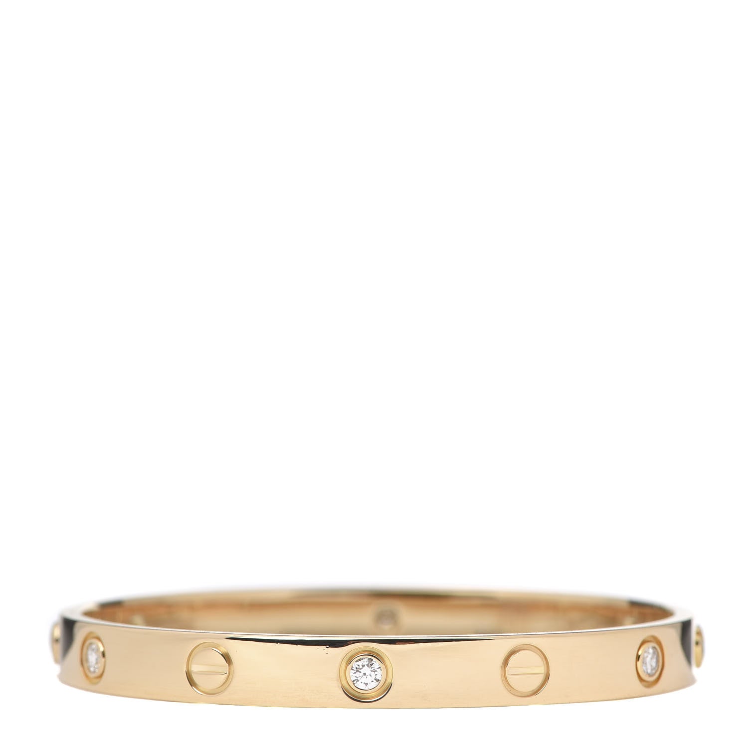 Cartier 18K Yellow Gold 6 Diamond LOVE Bracelet 16 1 of 5