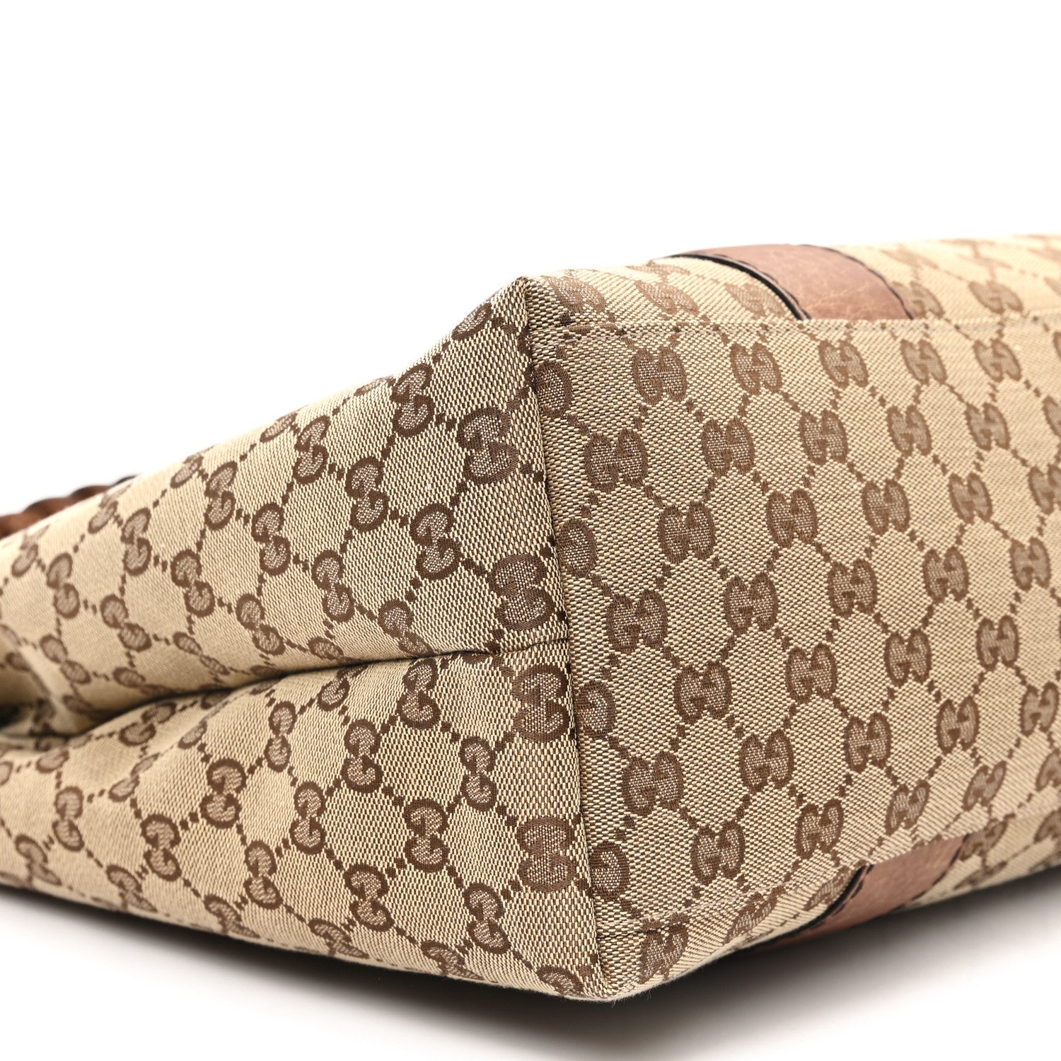 Gucci Monogram Medium Bamboo Bar Tote Brown 9 of 10
