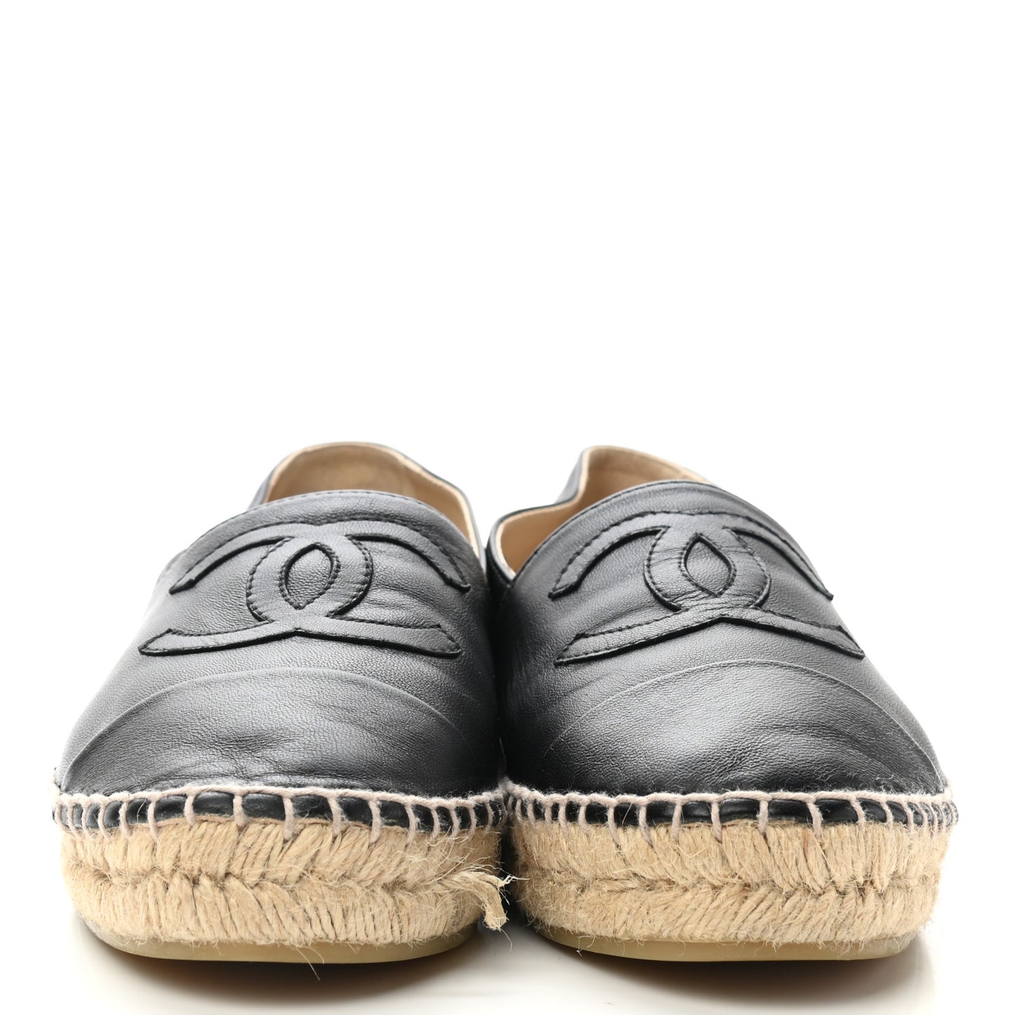 Lambskin CC Espadrilles 37 Black