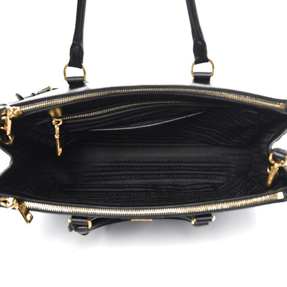Prada Saffiano Medium Galleria Double Zip Tote Black 6 of 17