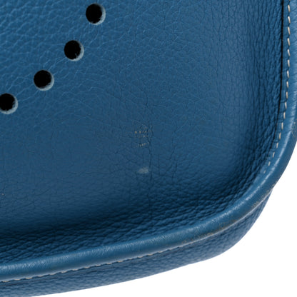 Hermes Taurillon Clemence Evelyne GM Blue Jean 16 of 19