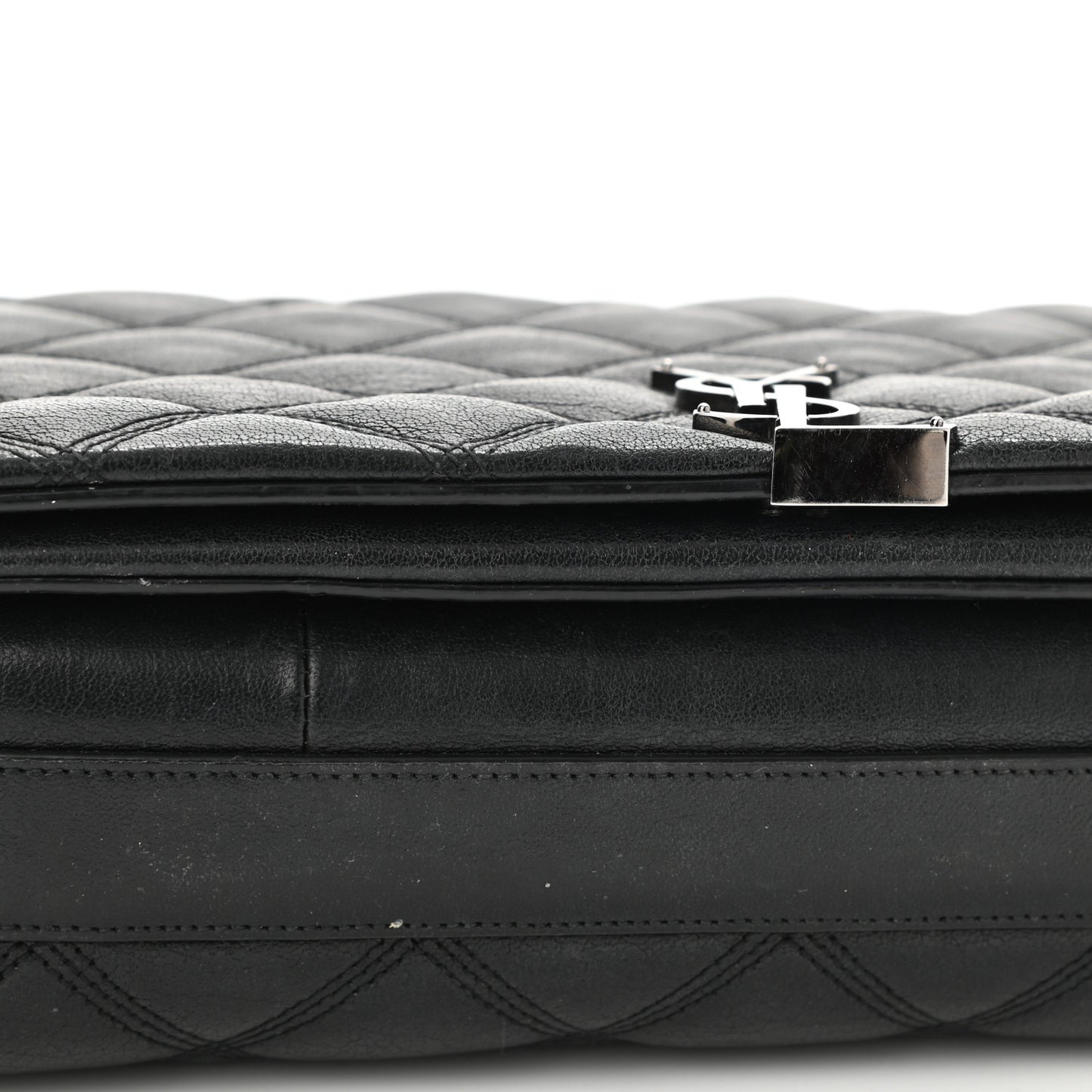Lambskin Quilted Mini Becky Chain Bag Black