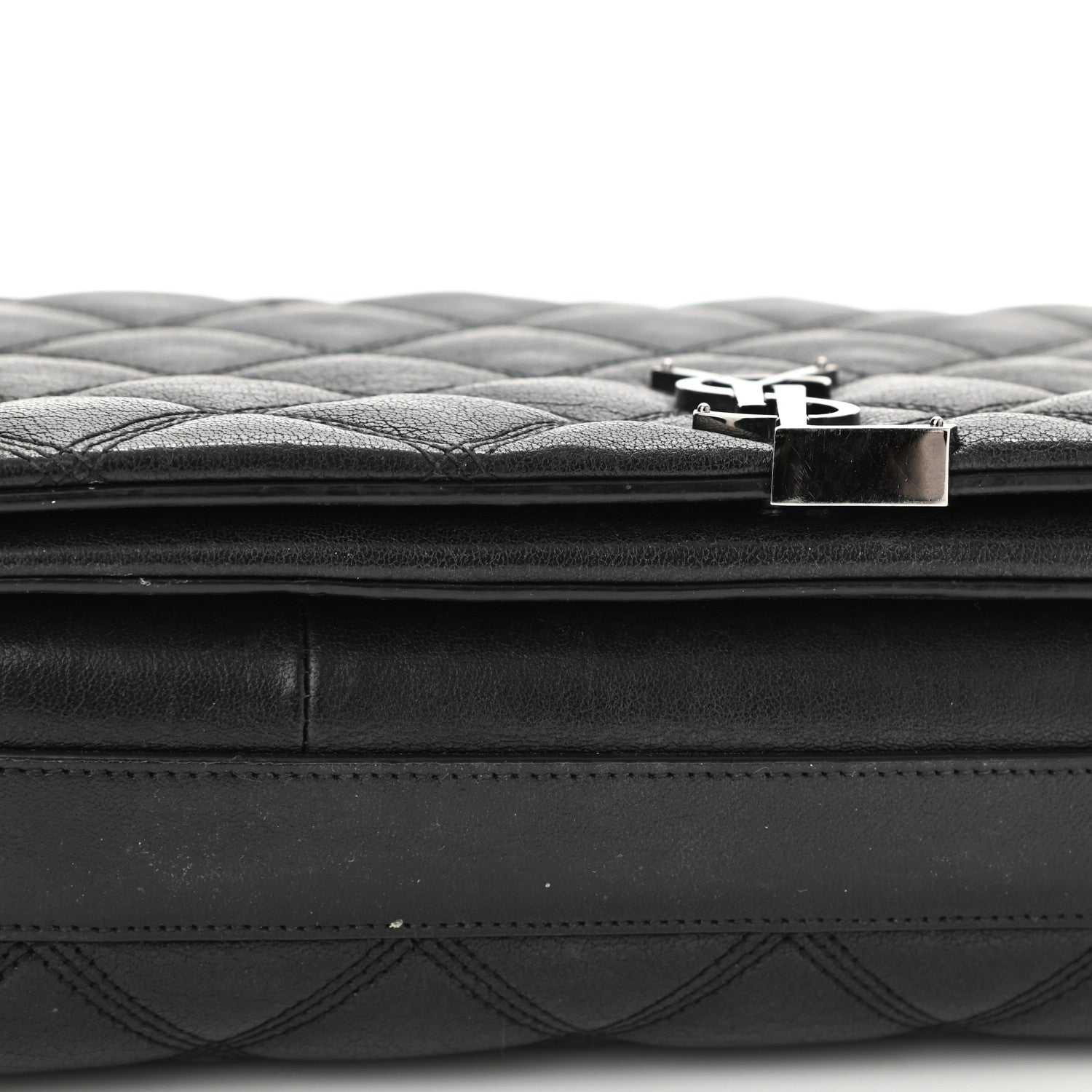Saint Laurent Lambskin Quilted Mini Becky Chain Bag Black 12 of 12