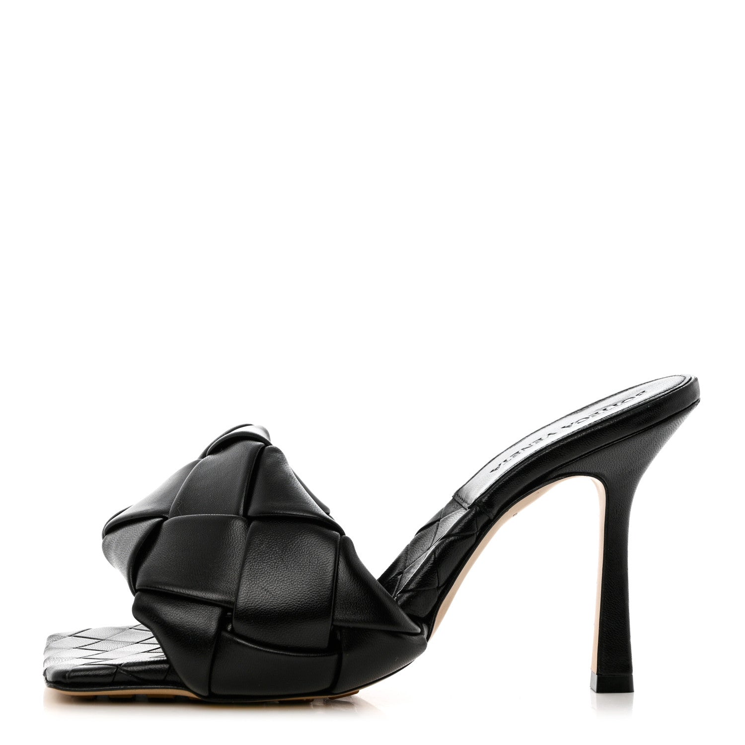 Bottega Veneta Nappa Maxi Intrecciato Lido Mule Sandals 35.5 Black 1 of 8
