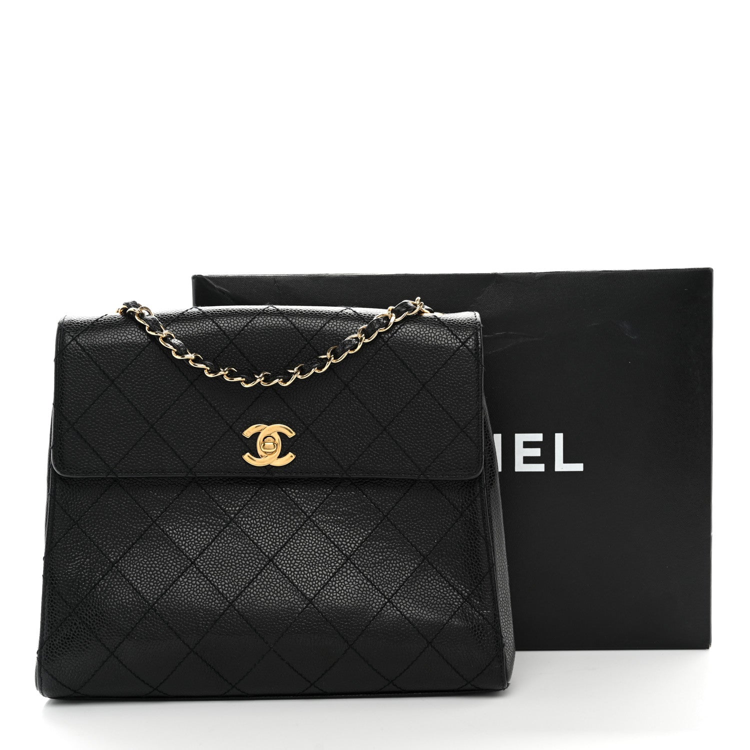 Chanel Caviar Quilted Medium Single Flap Black 12 of 12