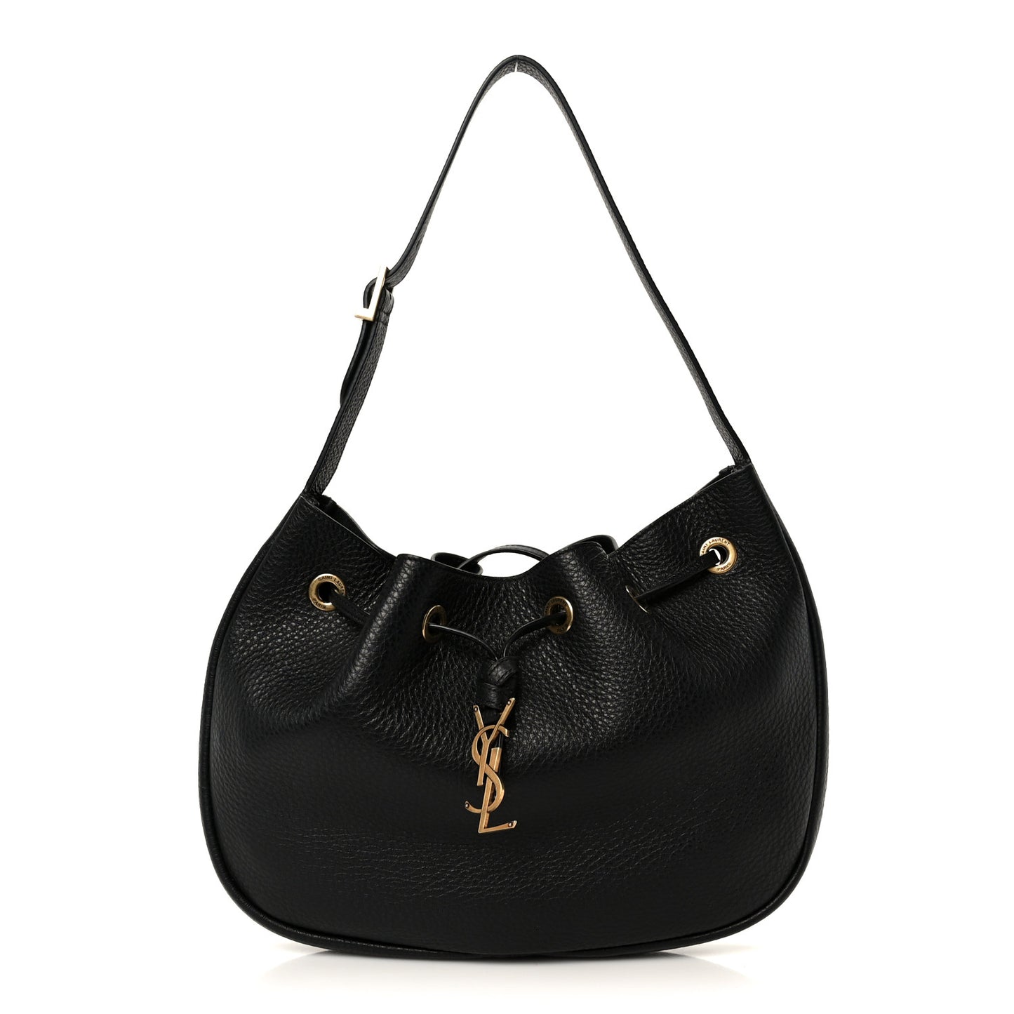 Grained Deerskin Paris VII Small Flat Hobo Black