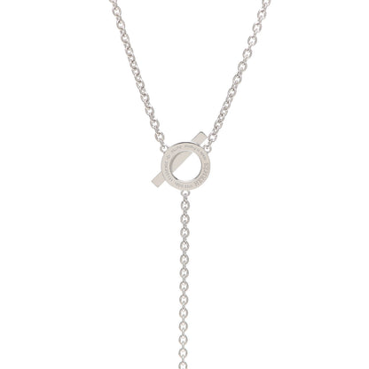 Hermes 18K White Gold Diamond Finesse Lariat Necklace 4 of 5