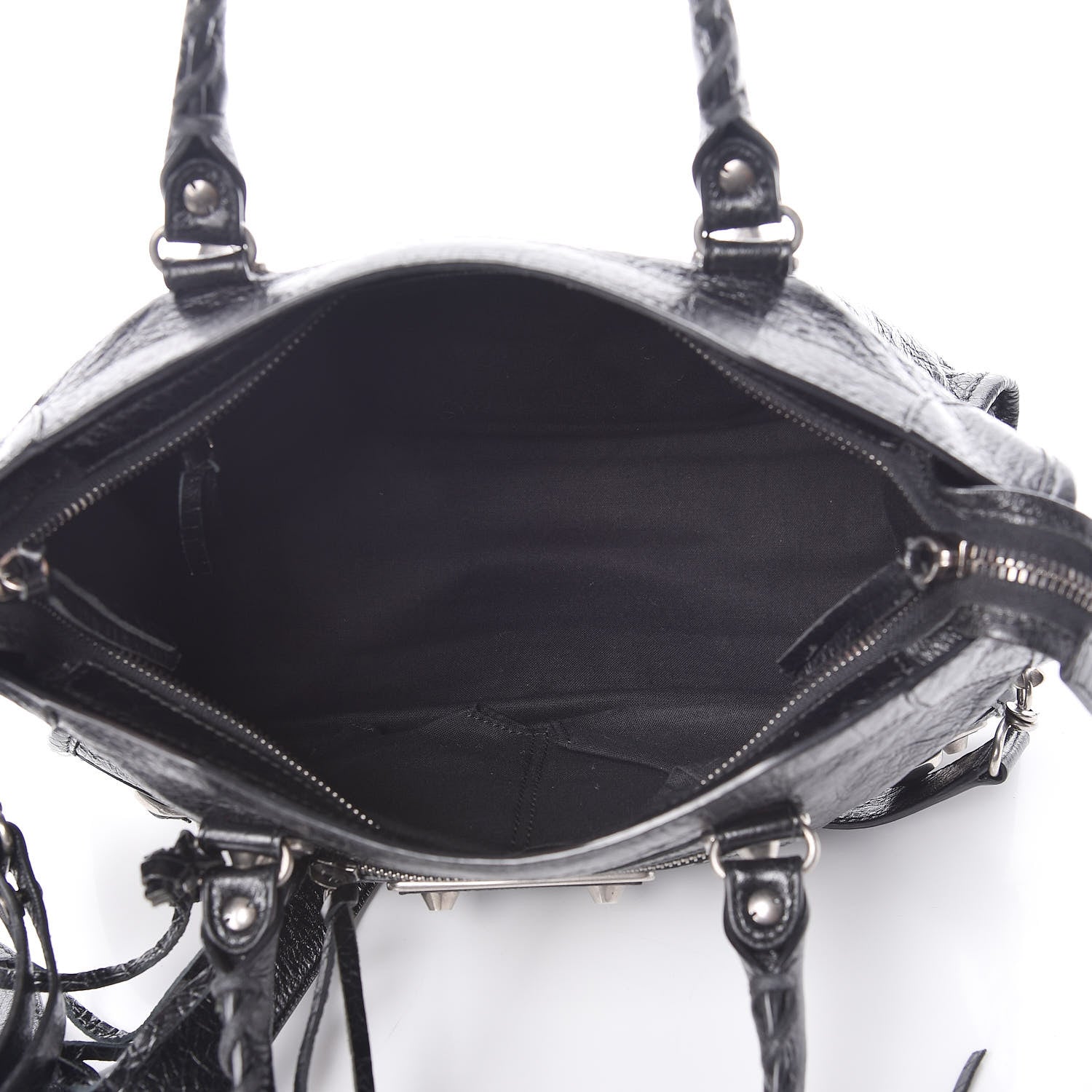 Balenciaga Chevre Silver Metallic Edge Hardware S City Black 5 of 9
