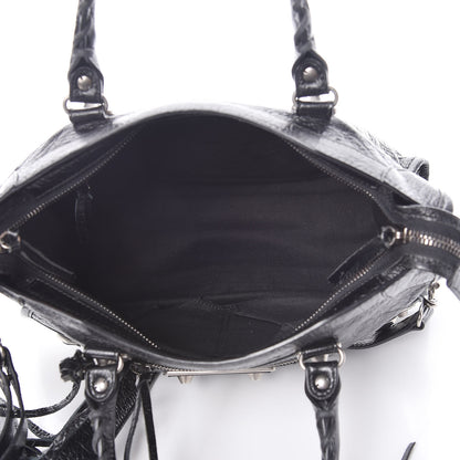 Balenciaga Chevre Silver Metallic Edge Hardware S City Black 5 of 9