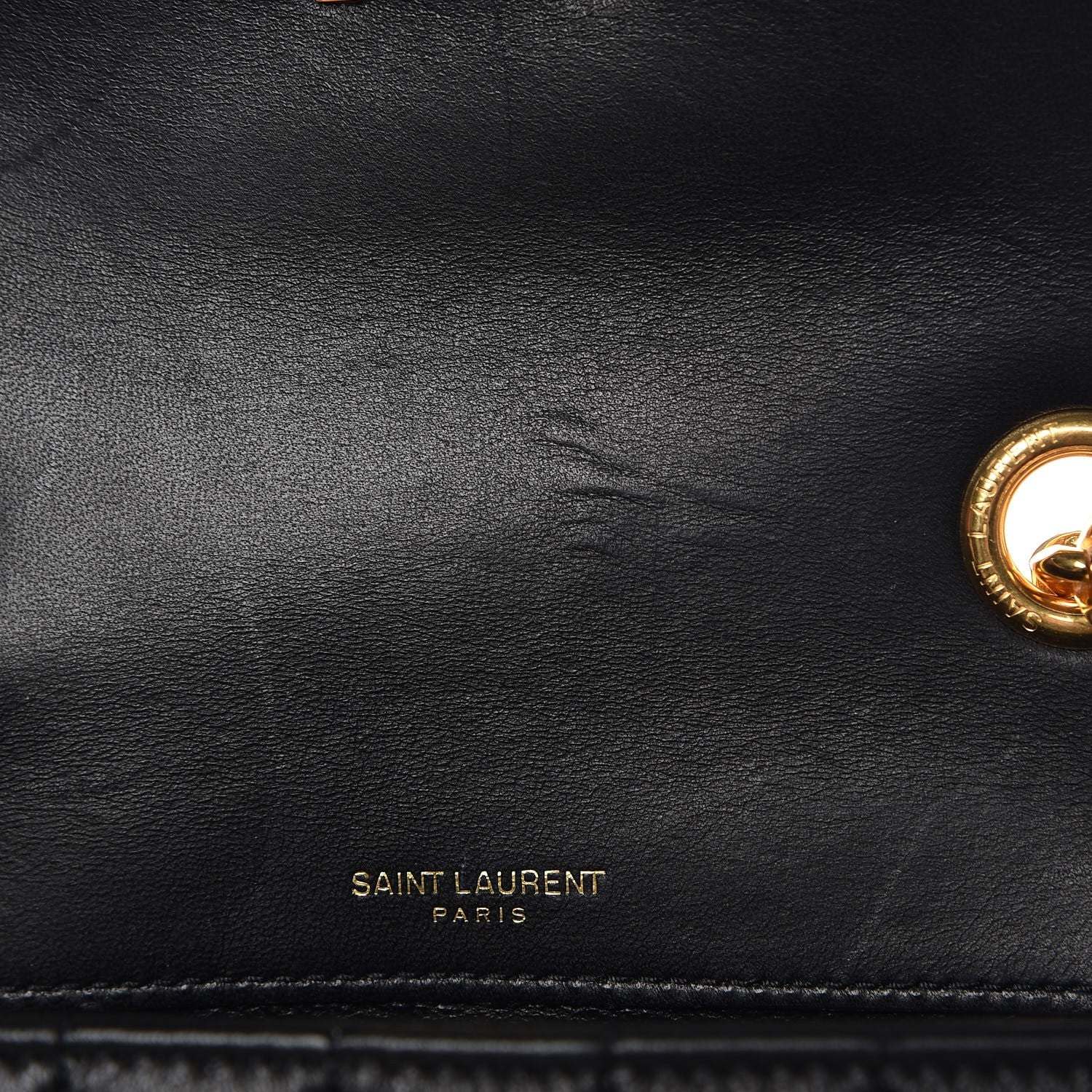 Saint Laurent Lambskin Matelasse Monogram Small Vicky Chain Bag Black 8 of 8