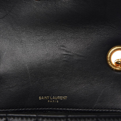 Saint Laurent Lambskin Matelasse Monogram Small Vicky Chain Bag Black 8 of 8