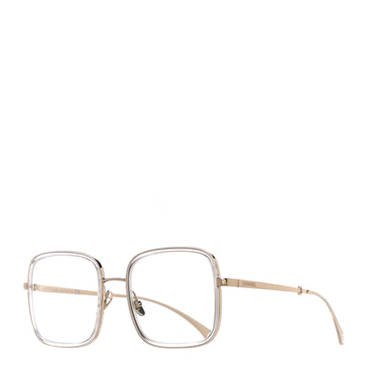 Chanel Metal Removable Pearl Chain Square Eyeglasses 2195-S Silver 1 of 6
