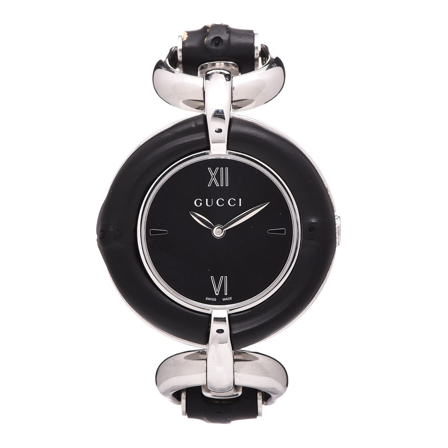 Stainless Steel Bamboo 35mm Quartz Watch Black