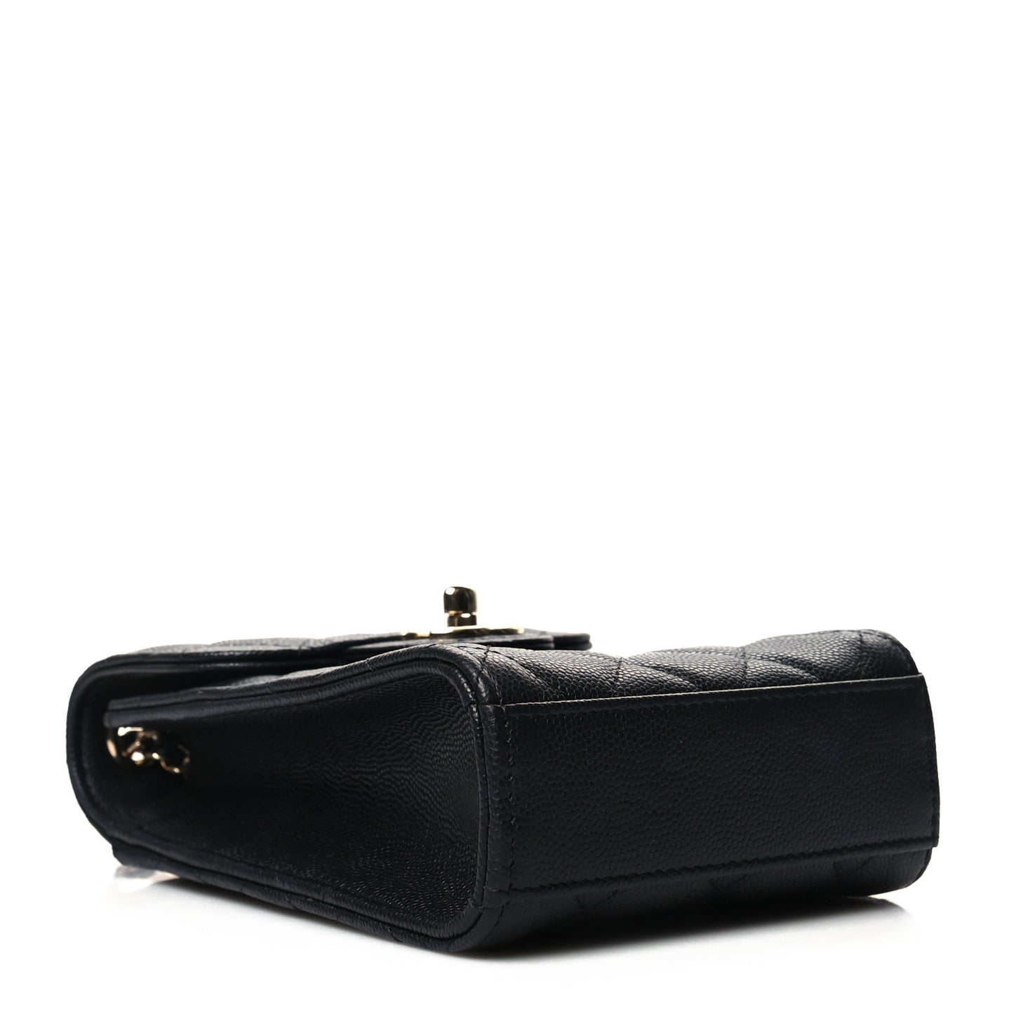 Caviar Quilted Classic Phone Holder Black