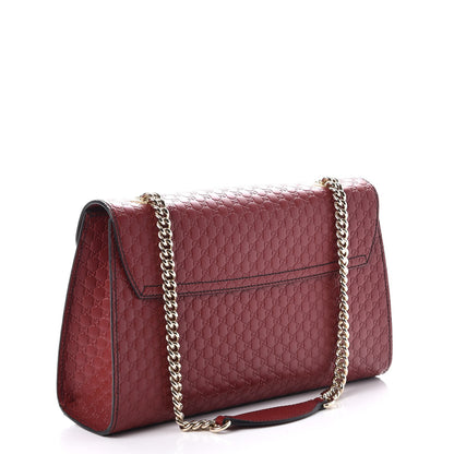 Gucci Microguccissima Medium Emily Chain Shoulder Bag Red 3 of 9