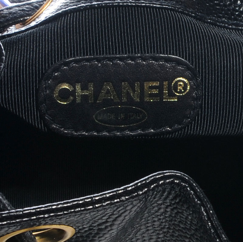 Chanel Caviar Drawstring Shoulder Bag Black 7 of 8