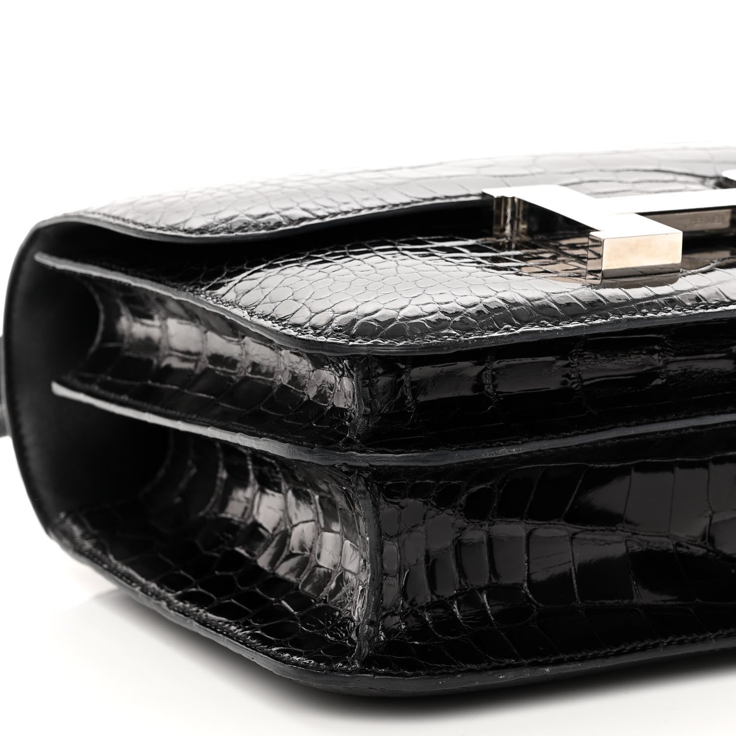 Hermes Shiny Alligator Constance 24 Black 9 of 11
