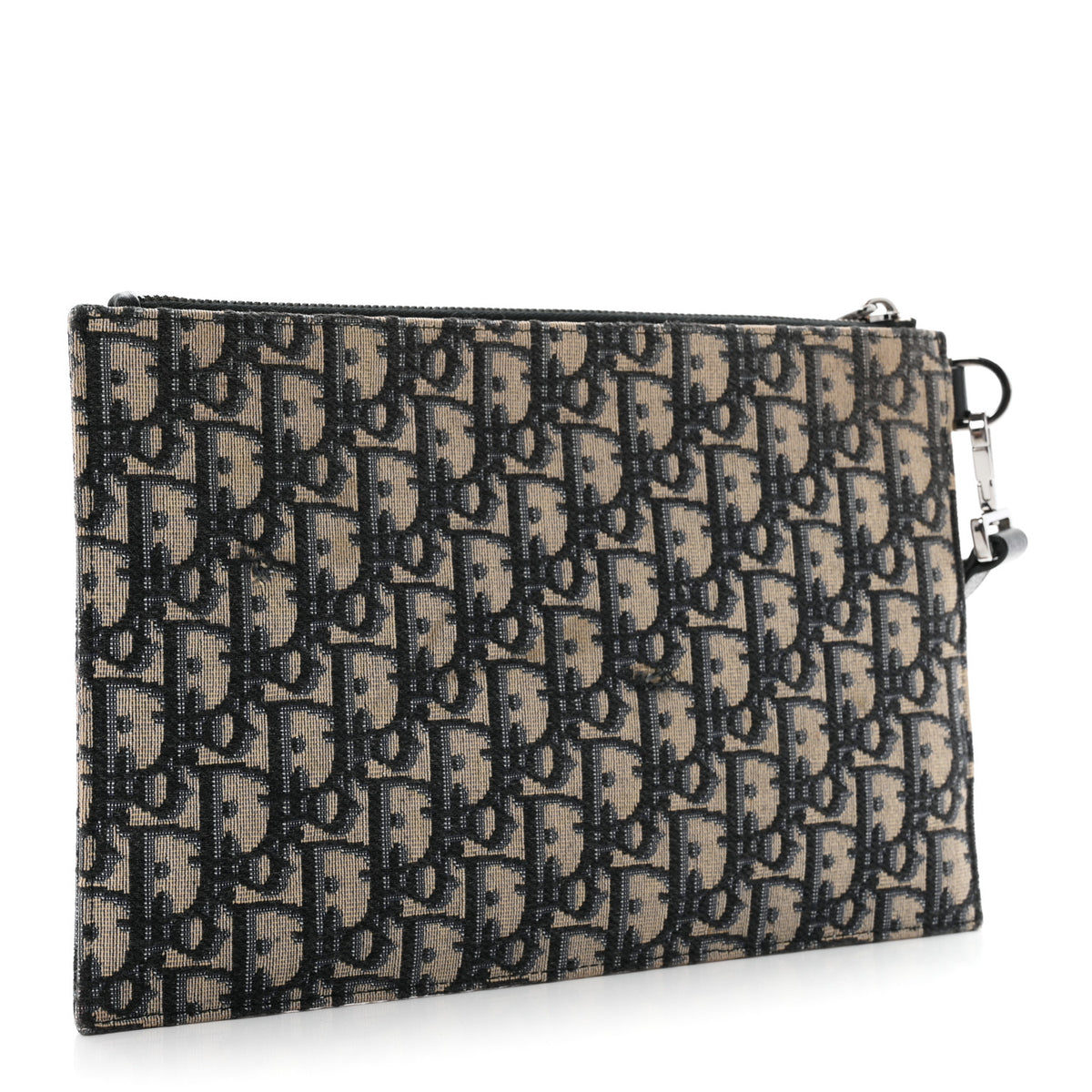 Oblique A4 Flat Pouch Clutch Blue