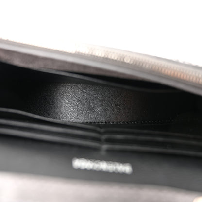 Balenciaga Strass Suede Hourglass Chain Bag Smoke Grey Crystal 5 of 9