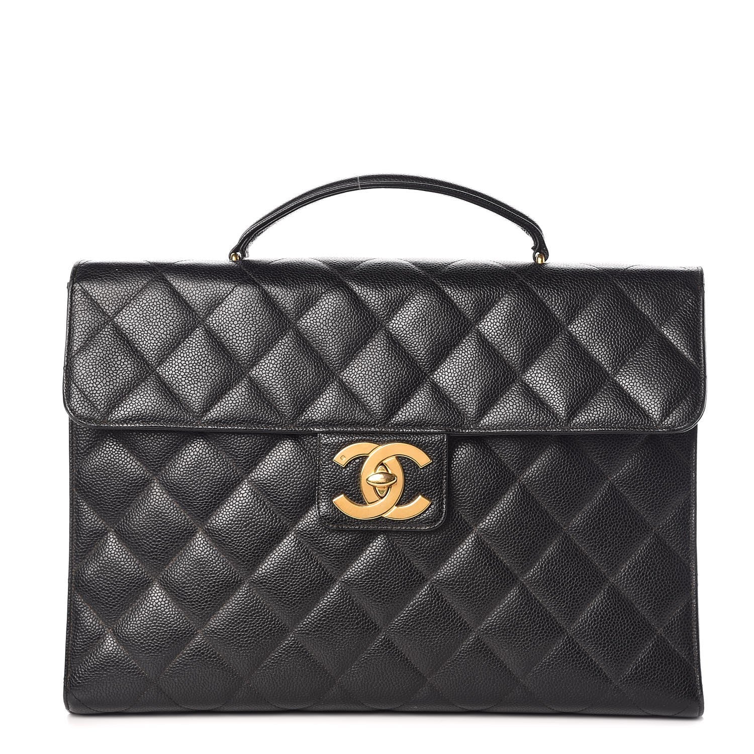 Chanel Caviar Quilted Briefcase Laptop Bag Black 1 of 17