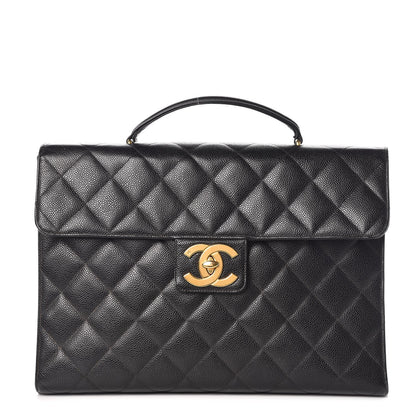 Chanel Caviar Quilted Briefcase Laptop Bag Black 1 of 17