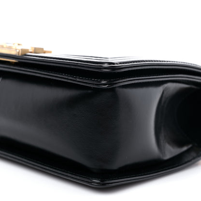 Chanel Metallic Glazed Calfskin Medium Boy Flap Black Gold 9 of 10