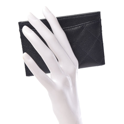 Chanel Caviar Quilted Card Holder Navy 2 of 9