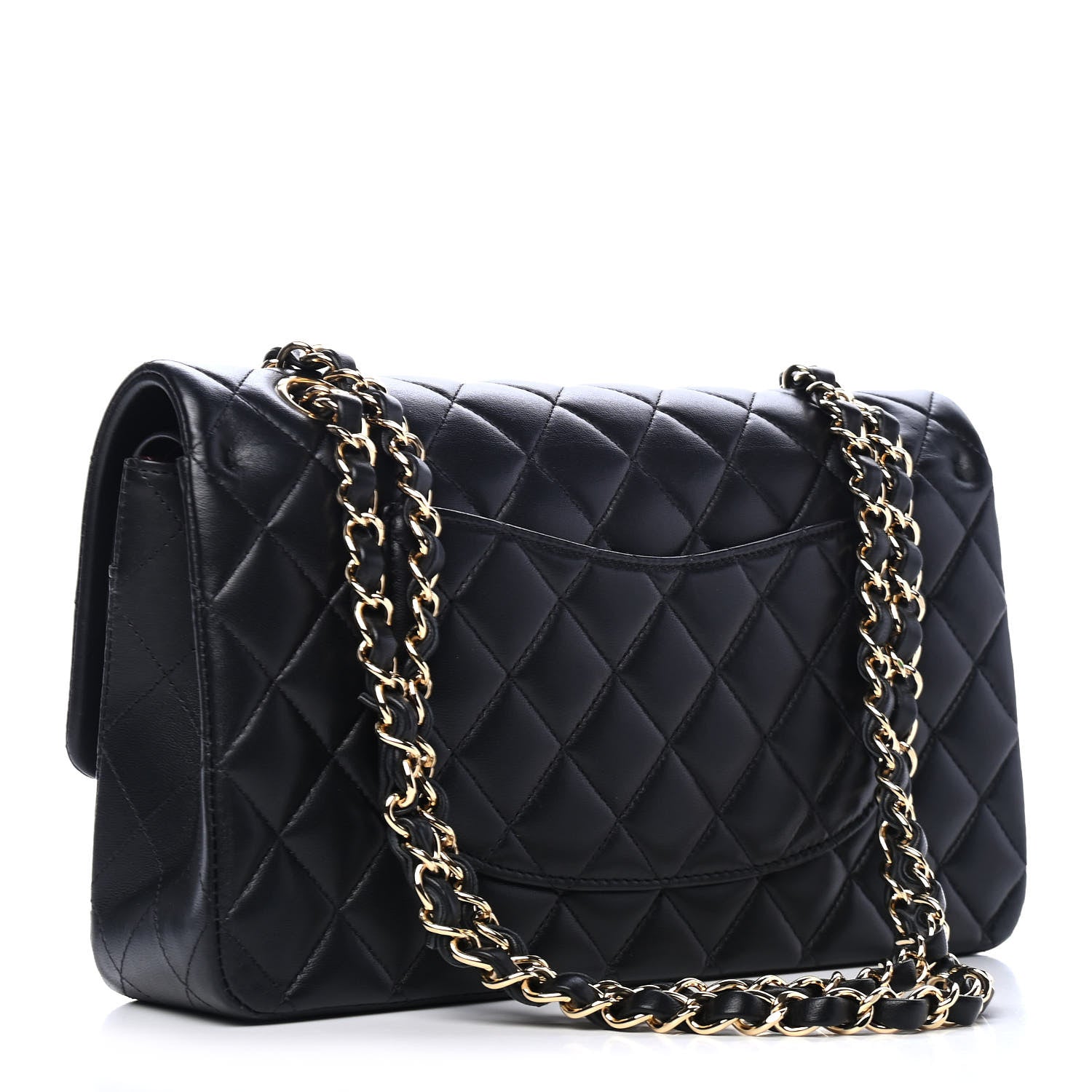 Chanel Lambskin Quilted Medium Double Flap Black 2 of 4